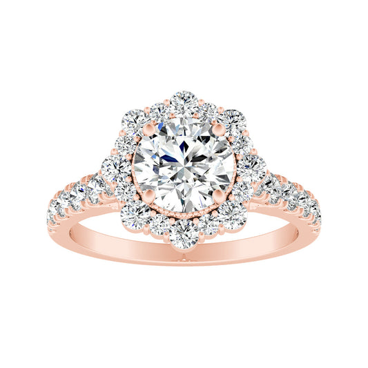 ADELINE Halo Lab Grown Diamond Engagement Ring